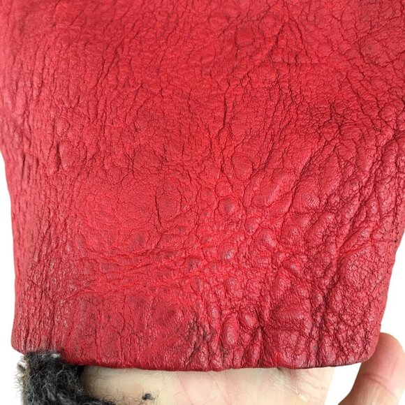 Zadig & Voltaire Women's Size Large Liya Cuir Moto Biker Leather Jacket Red - Picture 5 of 16